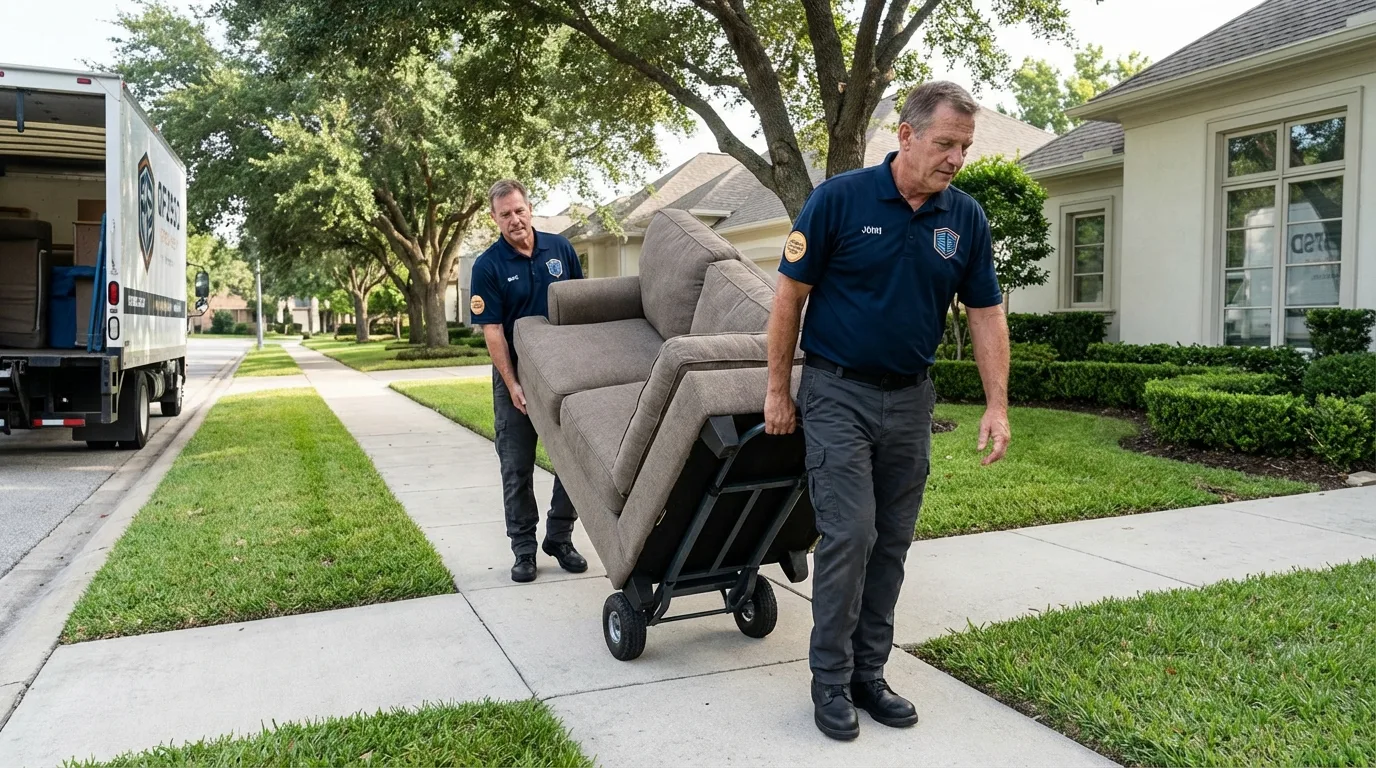 Local residential moving crew loading furniture in Shippensburg, PA